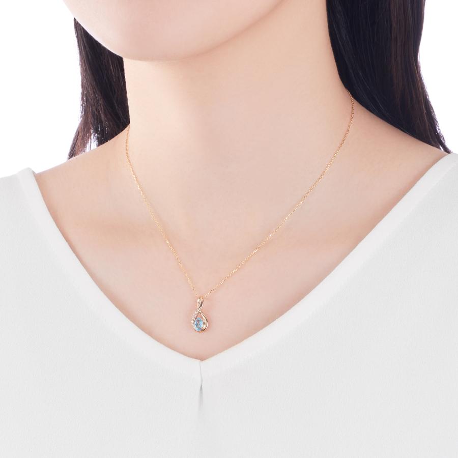 ジュエリーツツミ K10イエローゴールドブルートパーズネックレス