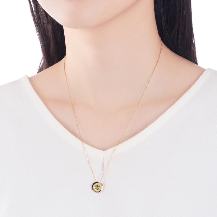ジュエリーツツミ K10イエローゴールドペリドットネックレス