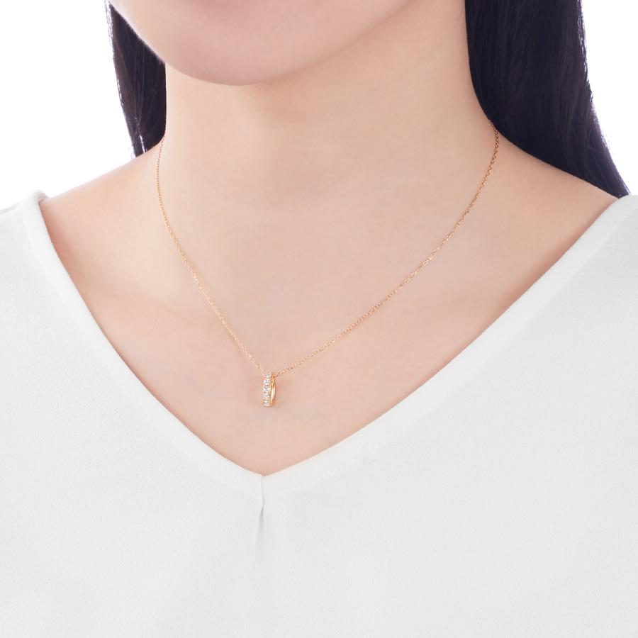 ジュエリーツツミ K18イエローゴールドダイヤモンドネックレス