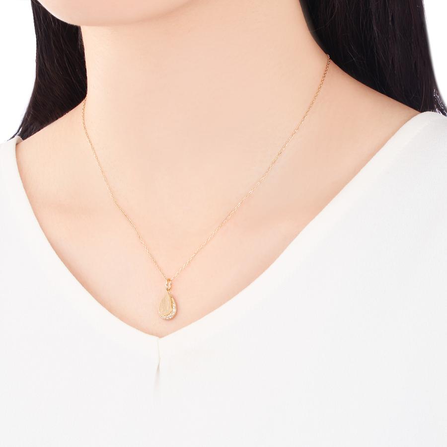 K18イエローゴールドダイヤモンドネックレス 