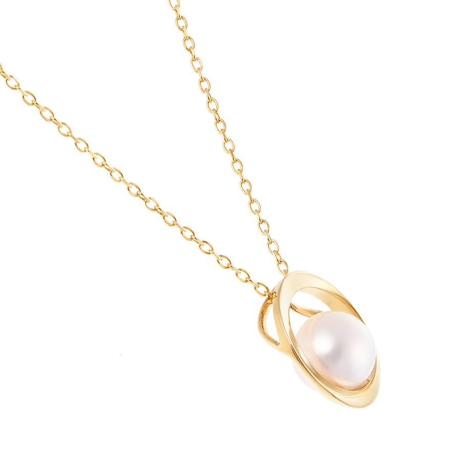 ジュエリーツツミ K10イエローゴールドアコヤ真珠ネックレス（6mm