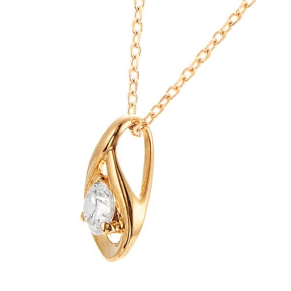 K18イエローゴールドダイヤモンドネックレス 