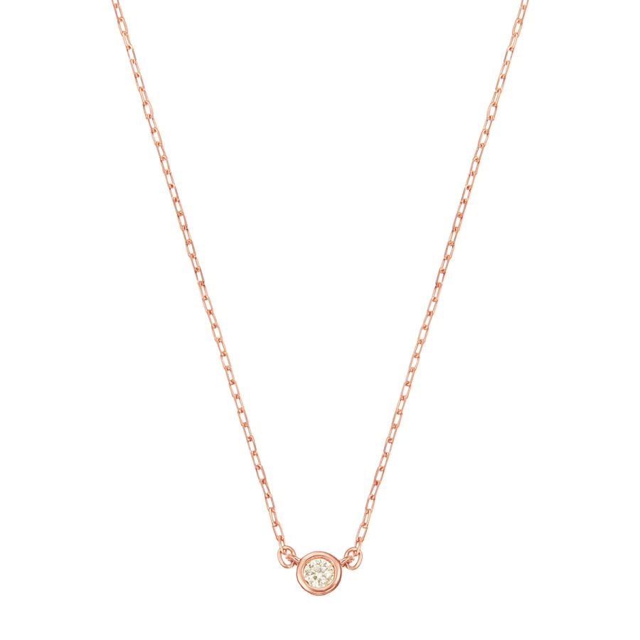 ジュエリーツツミ K10ピンクゴールドダイヤモンドネックレス