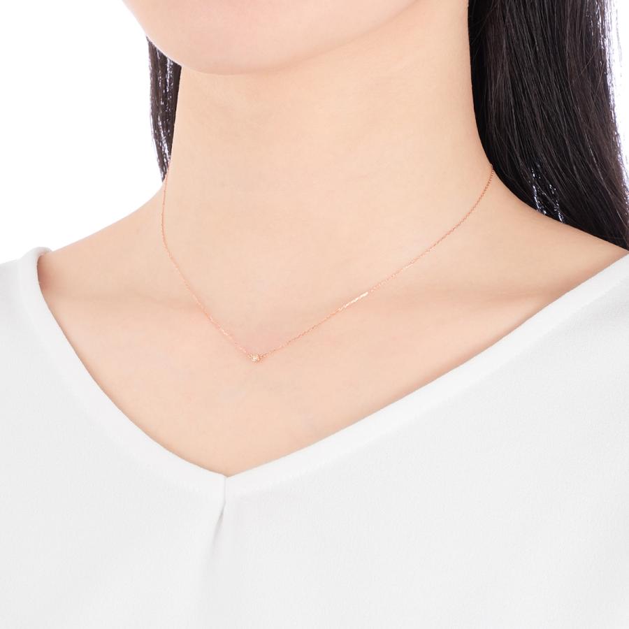 ジュエリーツツミ K10ピンクゴールドダイヤモンドネックレス