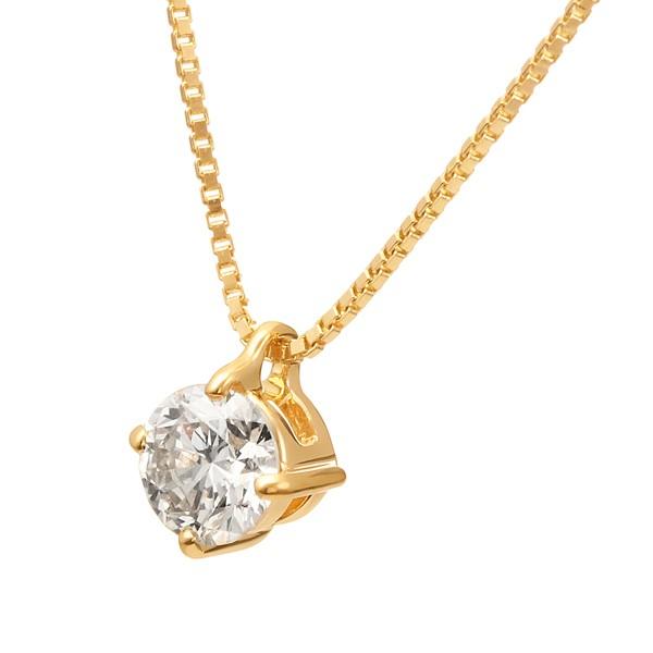 K18イエローゴールドダイヤモンドネックレス 