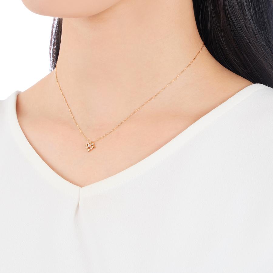 K18イエローゴールドダイヤモンドネックレス 