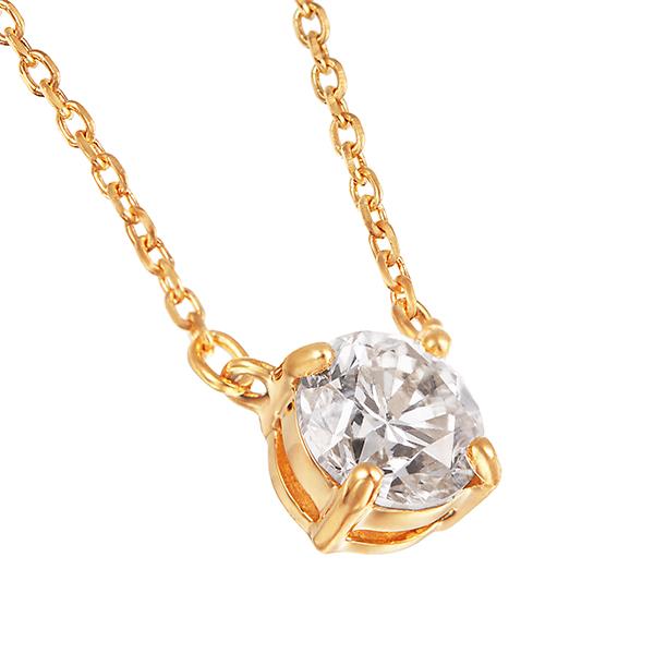 K18イエローゴールドダイヤモンドネックレス 