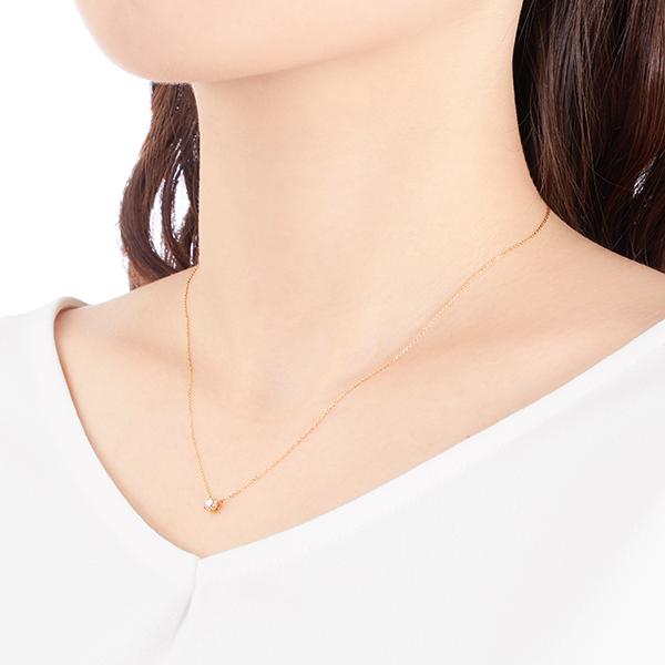 K18イエローゴールドダイヤモンドネックレス 