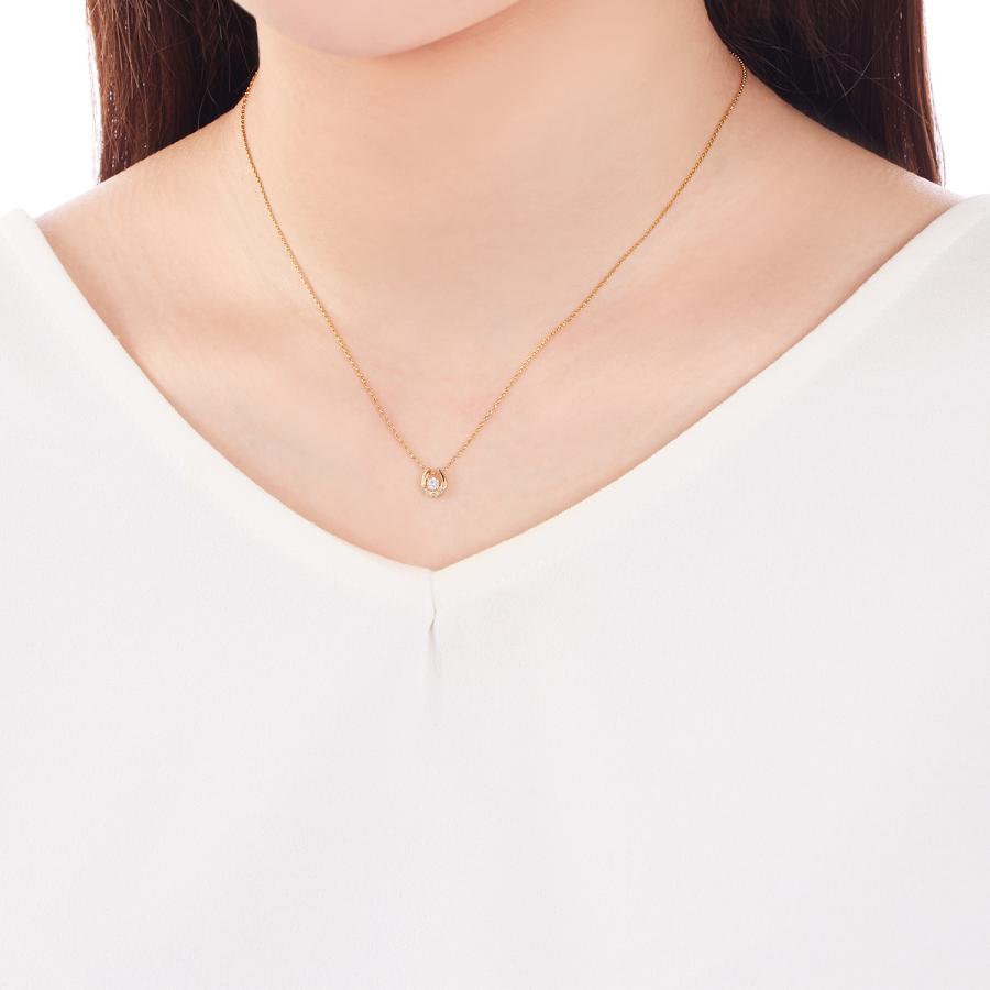 K18イエローゴールドダイヤモンドネックレス 