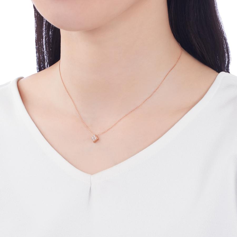 ジュエリーツツミ K18ピンクゴールドダイヤモンドネックレス