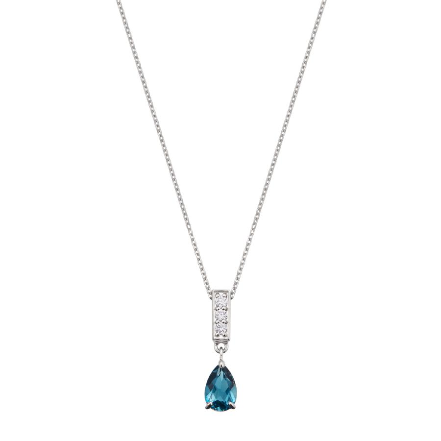 ジュエリーツツミ プラチナロンドンブルートパーズネックレス