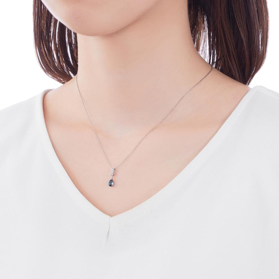 ジュエリーツツミ プラチナロンドンブルートパーズネックレス