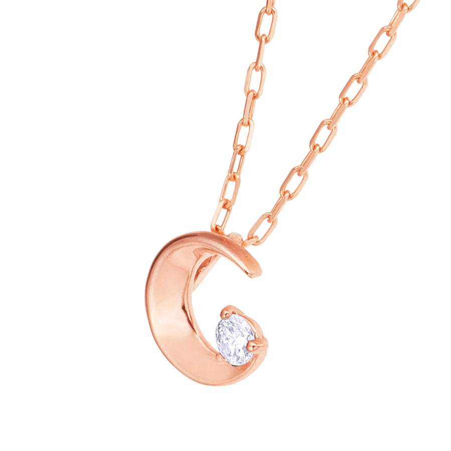 ジュエリーツツミ K10ピンクゴールドダイヤモンドネックレス