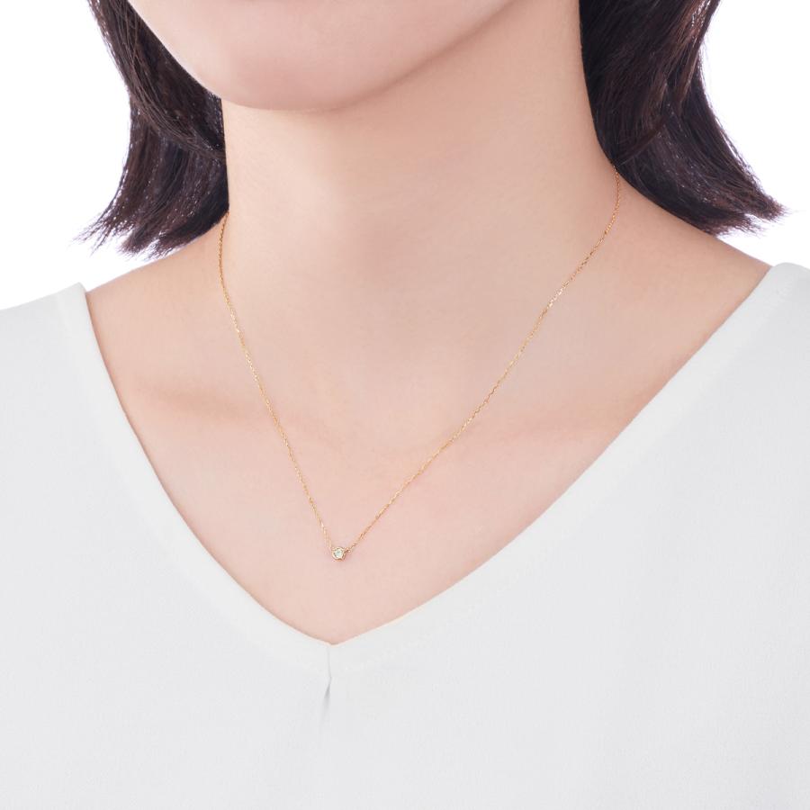 ジュエリーツツミ K10イエローゴールドダイヤモンドネックレス