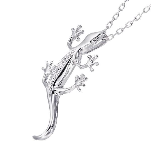 ジュエリーツツミ K10ホワイトゴールドダイヤモンドネックレス