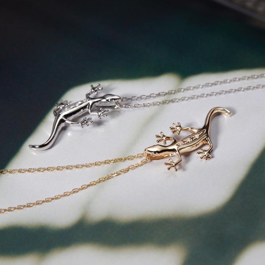 ジュエリーツツミ K10ホワイトゴールドダイヤモンドネックレス