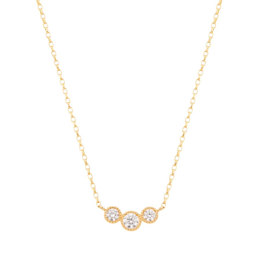 ジュエリーツツミ K18イエローゴールドダイヤモンドネックレス