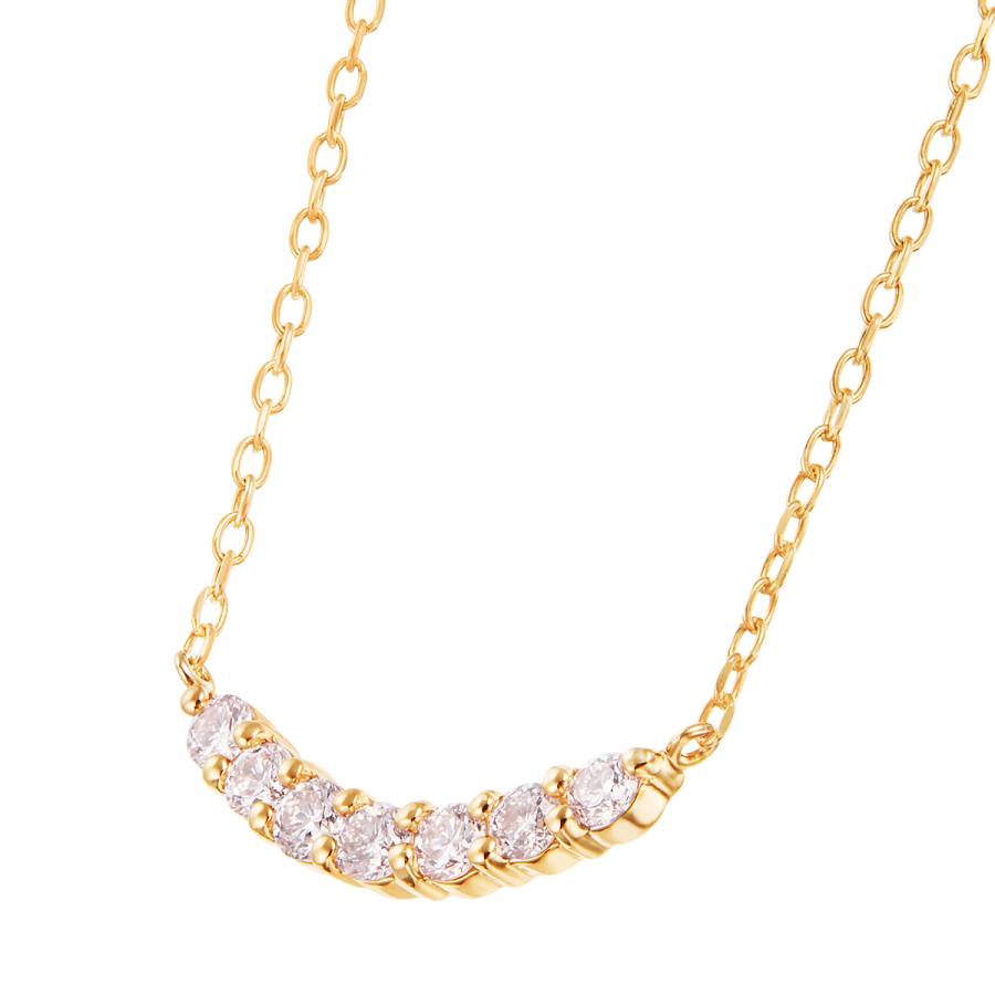 K10イエローゴールドダイヤモンドネックレス 