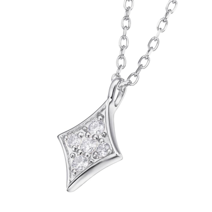 K10ホワイトゴールドダイヤモンドネックレス 