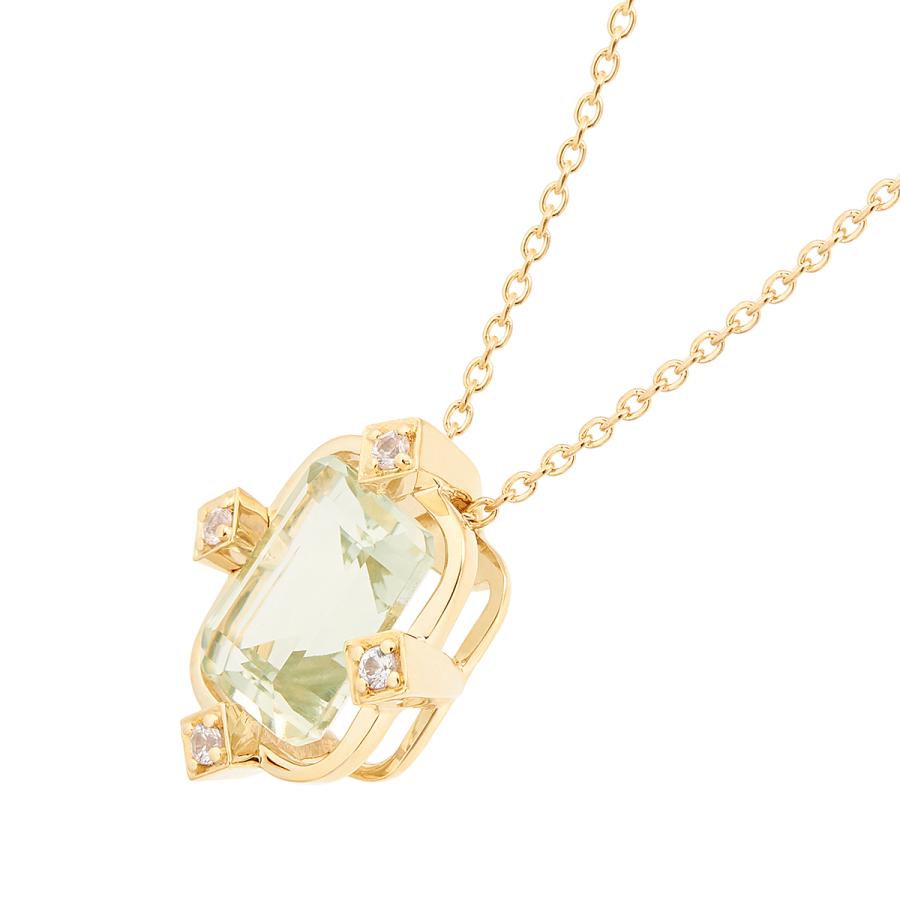 ツツミ tsutsumi K10イエローゴールドグリーンアメシストネックレス K10イエローゴールドグリーンアメシストネックレス(RPN739-002