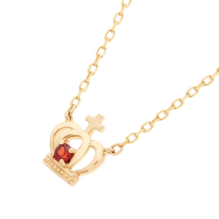 ジュエリーツツミ　K10 アルマンダインガーネット ネックレス（廃盤品） K10ピンクゴールドアルマンダインガーネットネックレス(RPN068