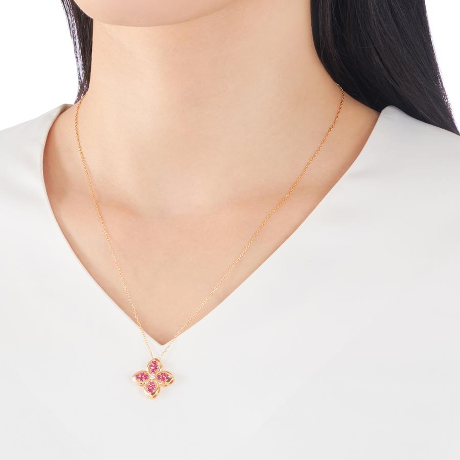 ジュエリーツツミ K18イエローゴールドルビーネックレス : ジュエリー