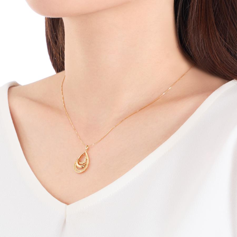 K18イエローゴールドダイヤモンドネックレス 