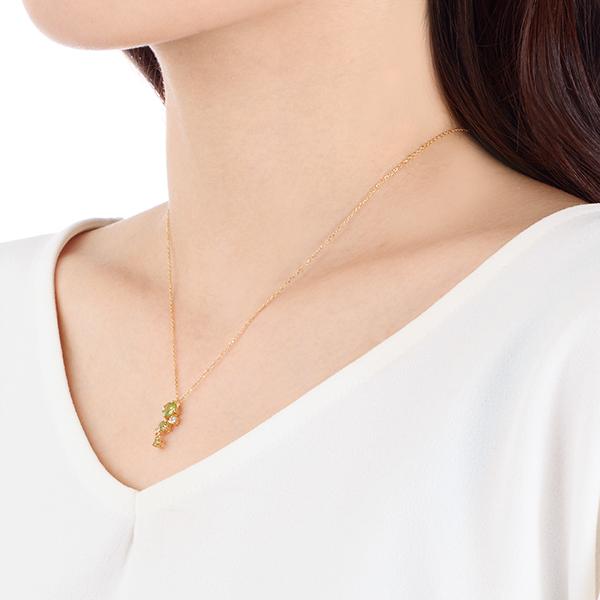 ジュエリーツツミ K10イエローゴールドペリドットネックレス