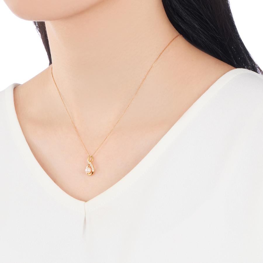 ジュエリーツツミ K18イエローゴールドアコヤ真珠ネックレス（4.5mm 