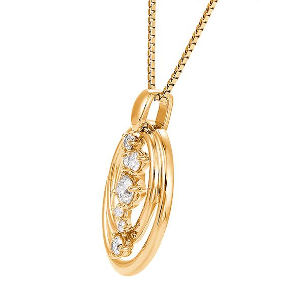 【ほぼ未使用】 K18イエローゴールドダイヤモンドネックレス 【LW9493983356】(34500円)