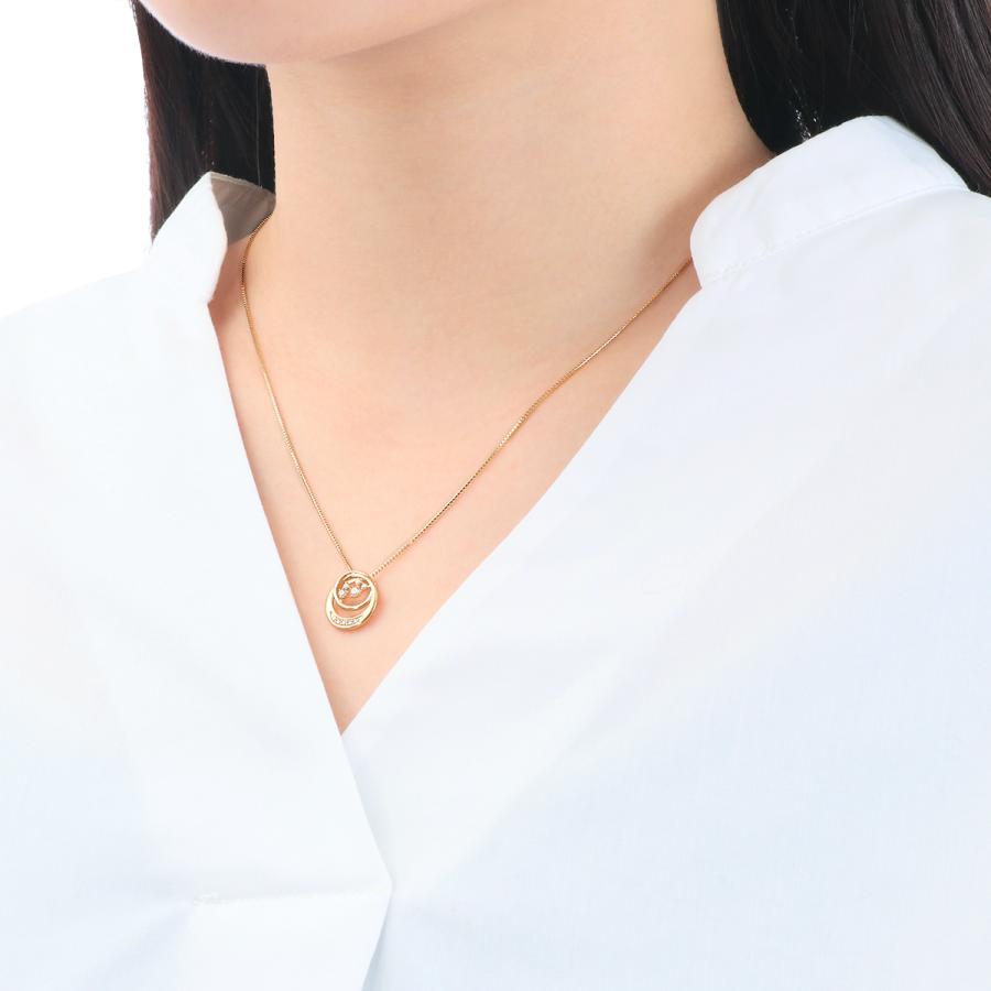 《送料込》 K18イエローゴールドダイヤモンドネックレス 【9122475645】(33150円)