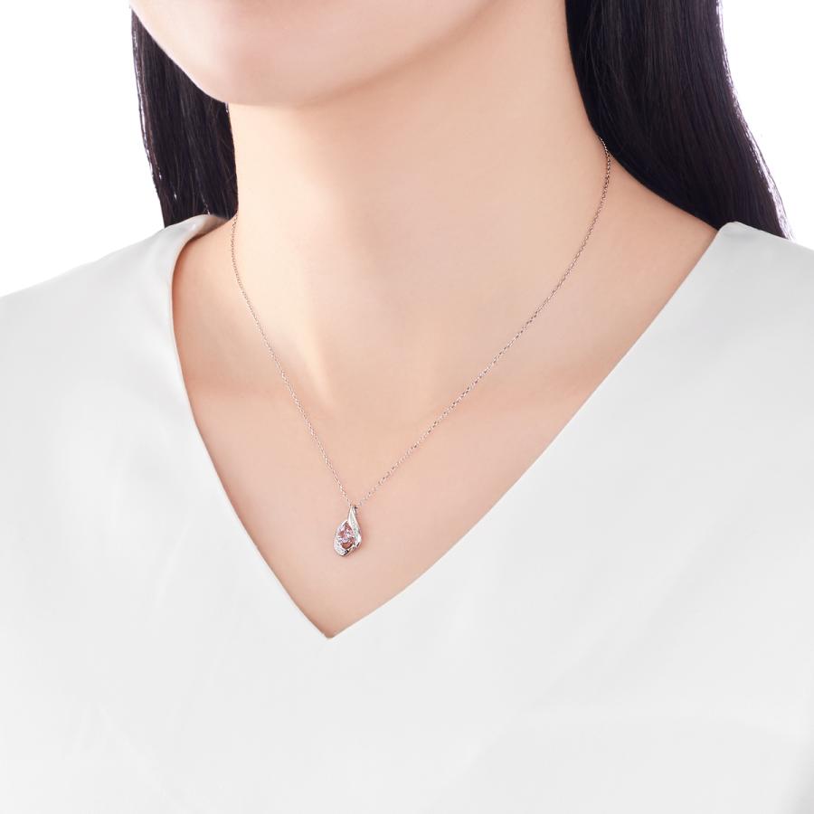 TSUTSUMI K10ホワイトゴールドモルガナイトネックレスツツミ