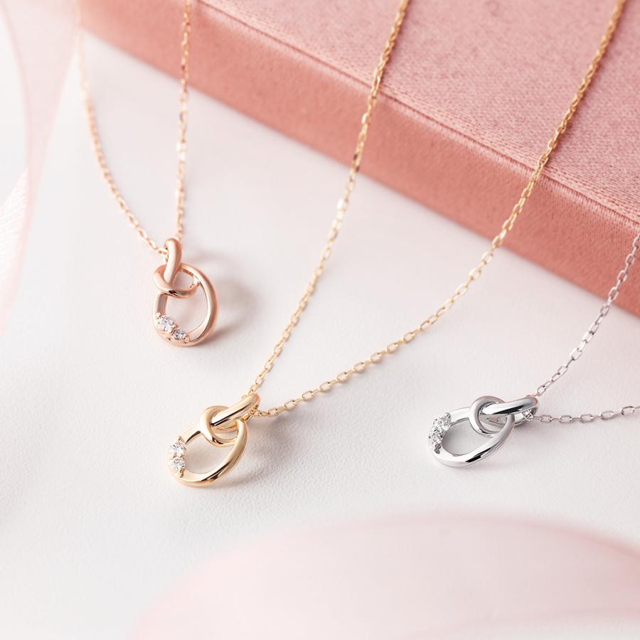 ジュエリーツツミ K10ホワイトゴールドダイヤモンドネックレス