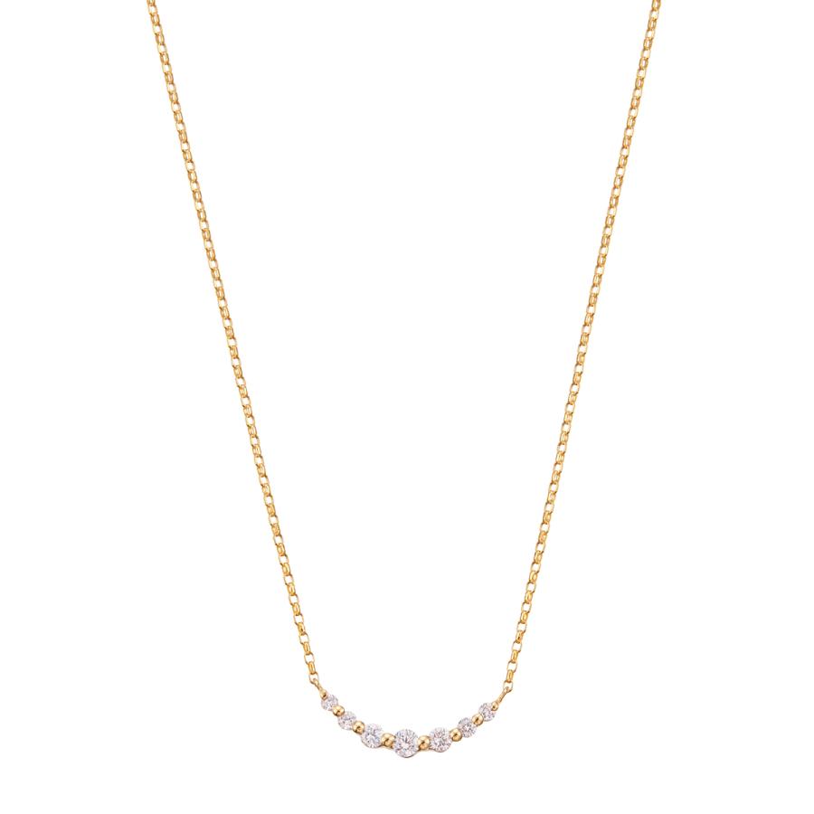 ジュエリーツツミ K18イエローゴールドダイヤモンドネックレス