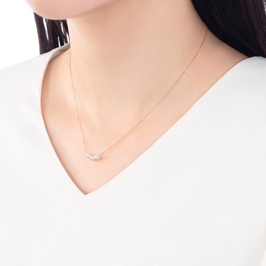 ジュエリーツツミ K10ピンクゴールド淡水パールネックレス