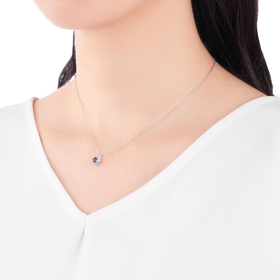 ジュエリーツツミ K10ホワイトゴールドロンドンブルートパーズ