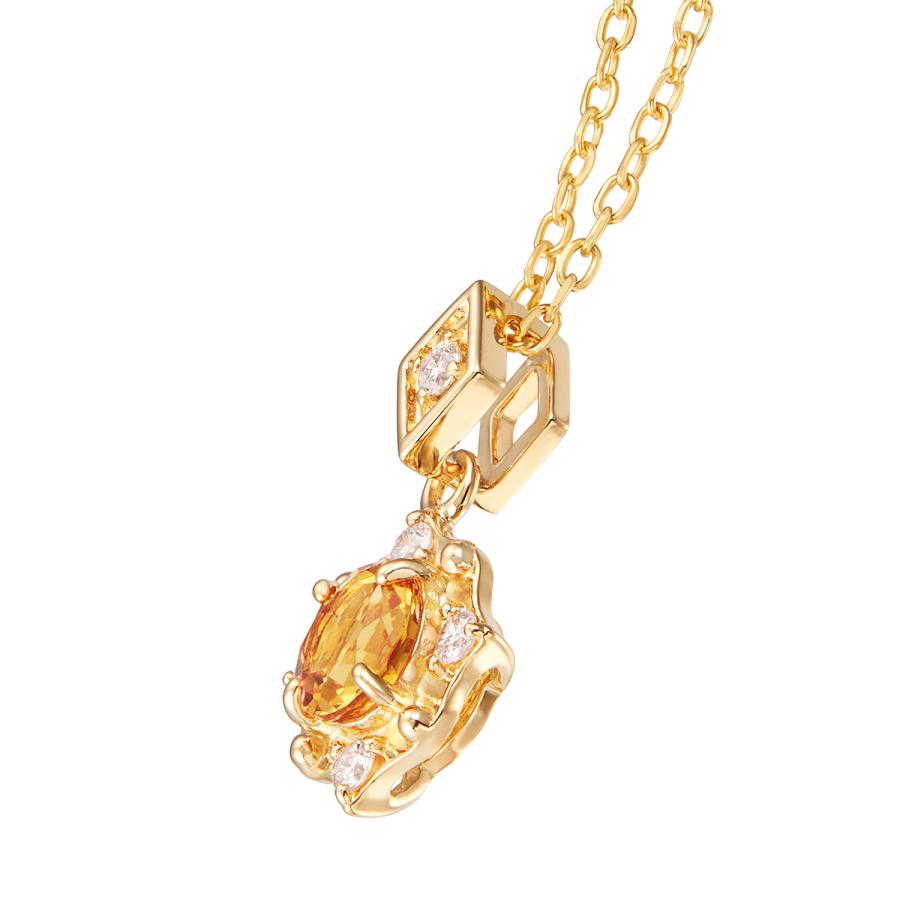 ジュエリーツツミ K10イエローゴールドシトリンネックレス