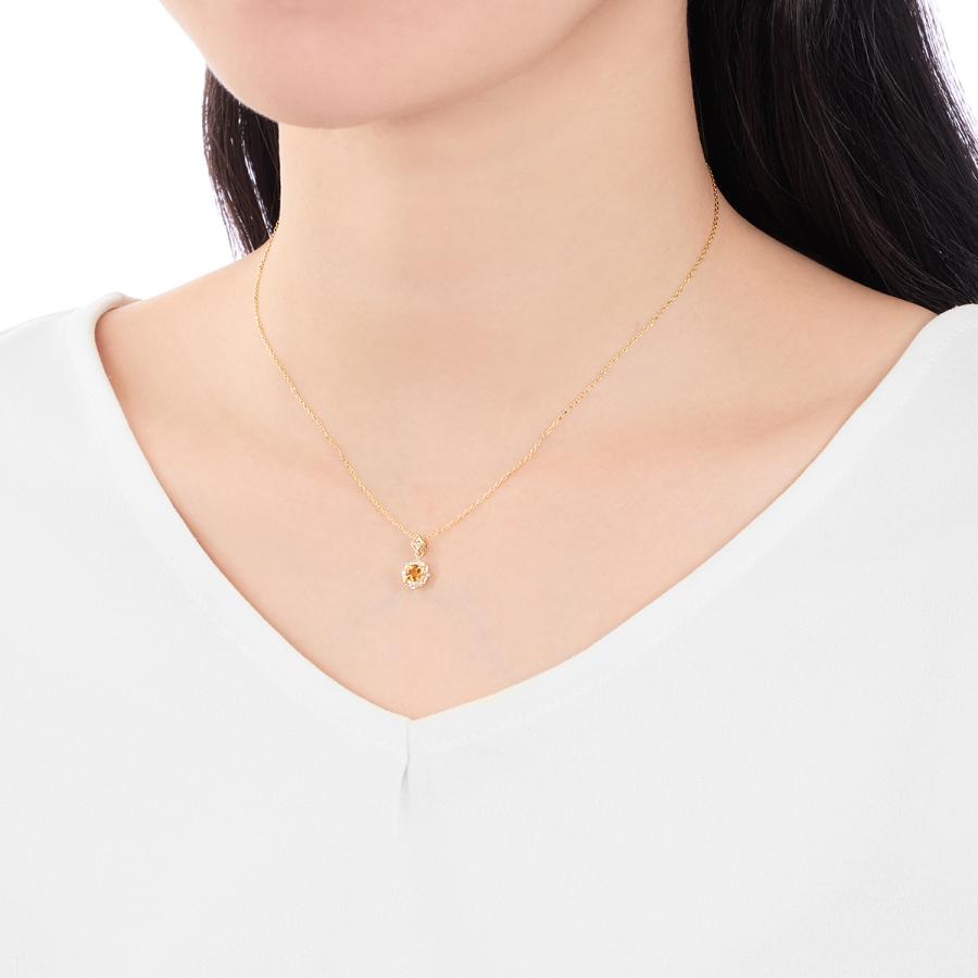 ジュエリーツツミ K10イエローゴールドシトリンネックレス