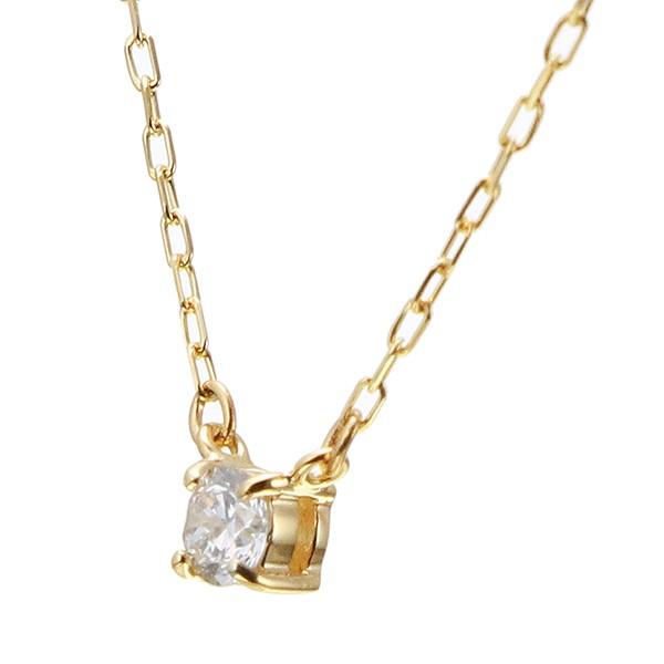 K10イエローゴールドダイヤモンドネックレス ジュエリーツツミ K10イエローゴールドダイヤモンドネックレス