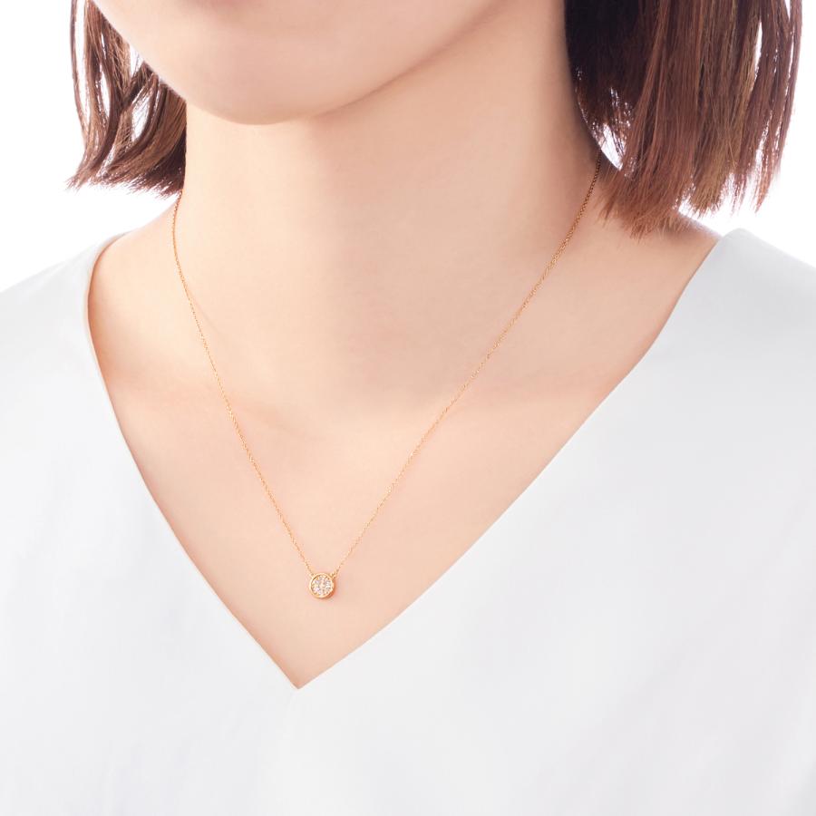ジュエリーツツミ K18イエローゴールドダイヤモンドネックレス
