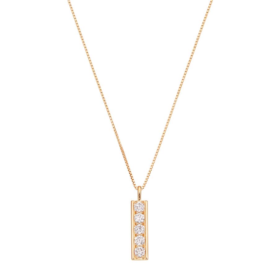 K18イエローゴールドダイヤモンドネックレス(25300円)