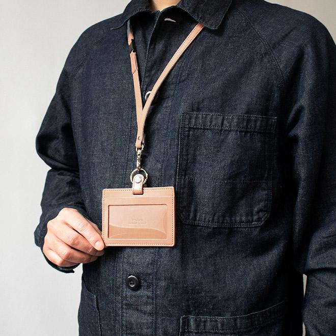 ジョッター付き】【横型】 IDカードケース & ネックストラップ