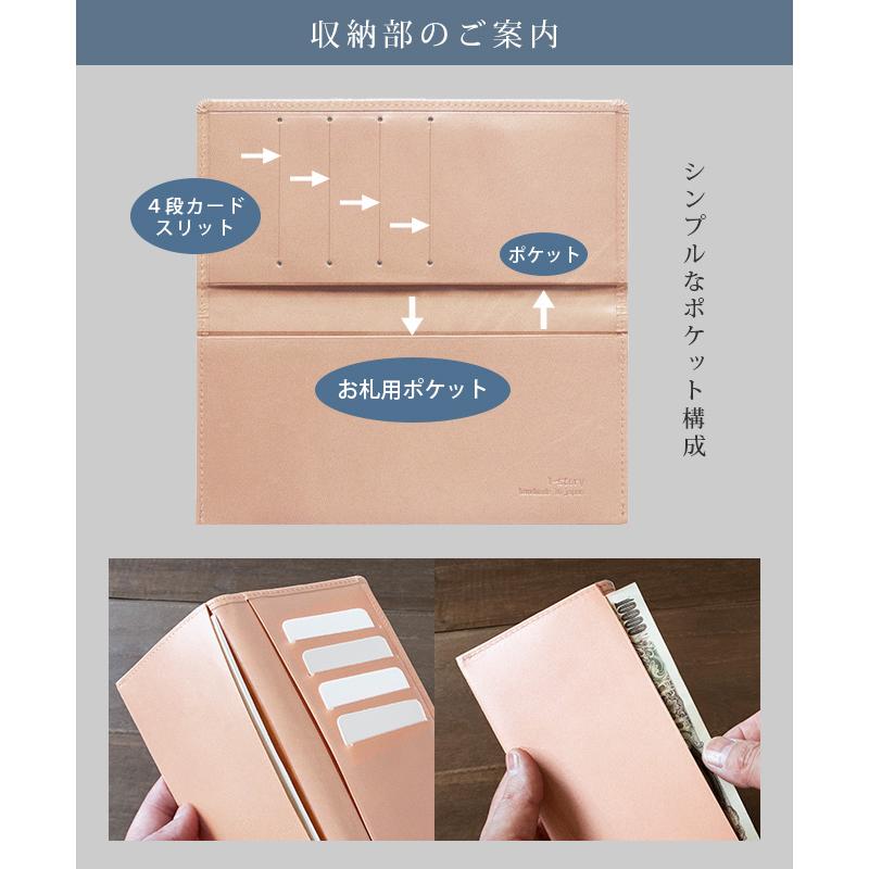 本革 コンパクト 長 札入れ 【素ヌメ革】小さい 薄い 極小 極薄 小銭