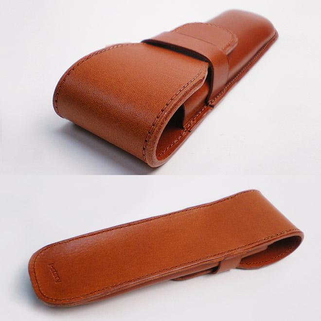レザー製ブラウンペンケース（ペン付き） Amazon | ペンケース 本革 筆箱 大容量 大人 万年筆 収納 ケース