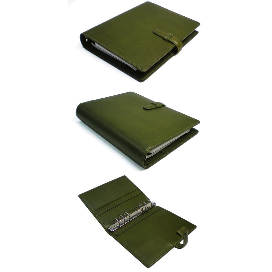 ベルト付き】システム手帳 【変形型 バイブルサイズ】【栃木オイル 