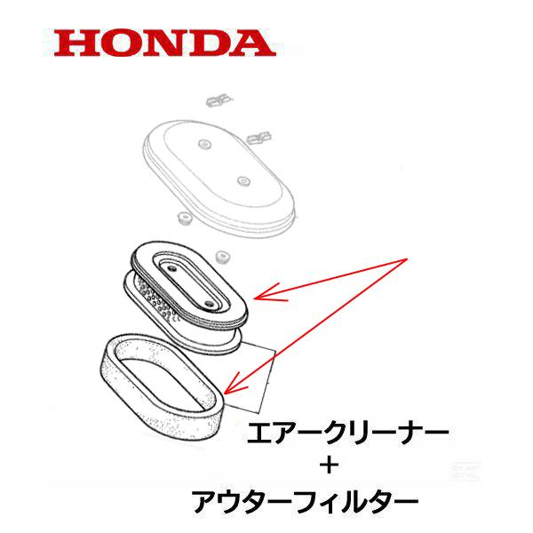 ホンダ（HONDA） 芝刈機 用 エアークリーナー HT3813 HT4213 アウター