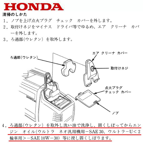 HONDA 発電機用 エアークリーナー ホンダ EX300 EX500 EXD400 HIPPO｜tsy｜02