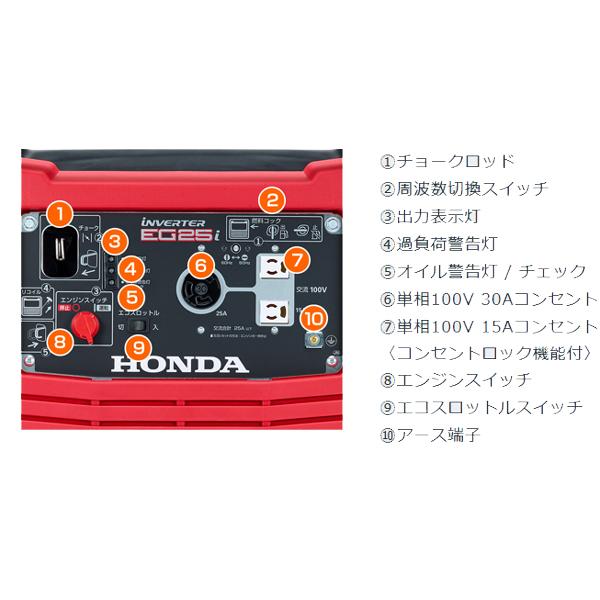 HONDA 発電機 EG25i  エンジンオイル入　※災害対応品※｜tsy｜09