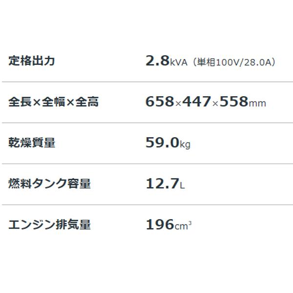 ホンダ（HONDA） 発電機 EU28is （車輪なし） エンジンオイル入 店頭