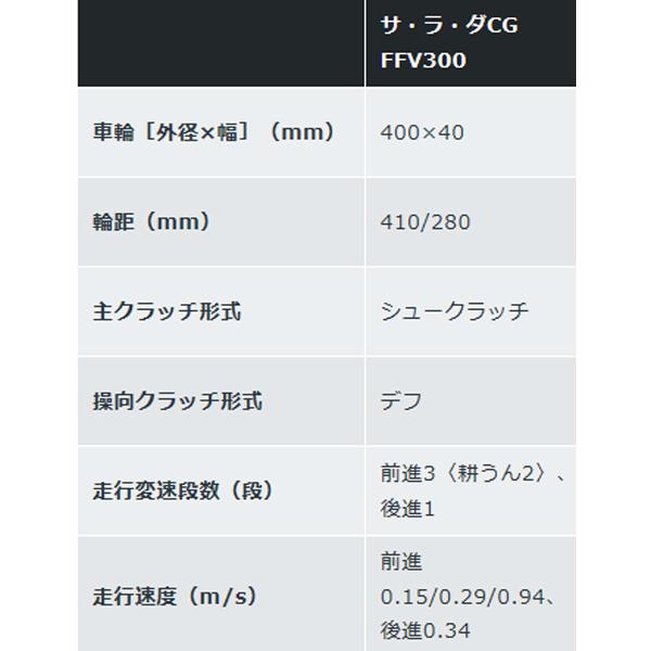 ホンダ（HONDA） 耕うん機 サ・ラ・ダCG FFV300 店頭受取製品 : HTS